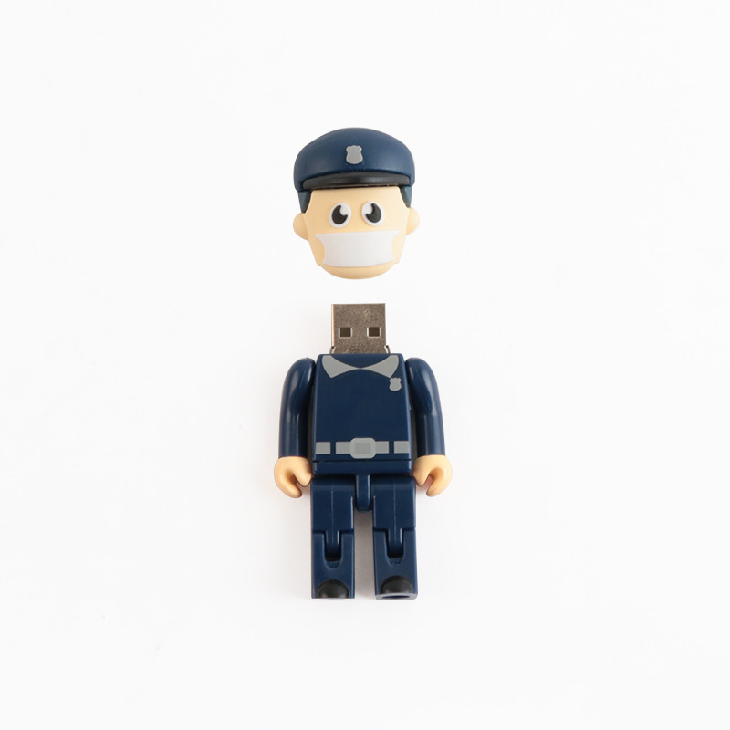 People Shapes Fast Usb Memory Stick With PVC Open Mold Head
