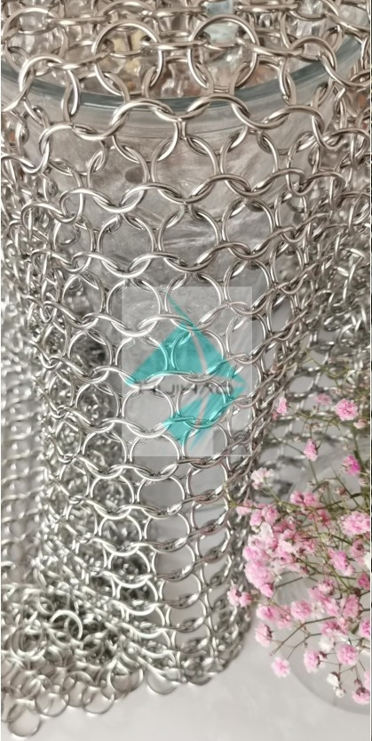 Stainless Steel 7mm Ring Mesh Curtain For Interior Decoration