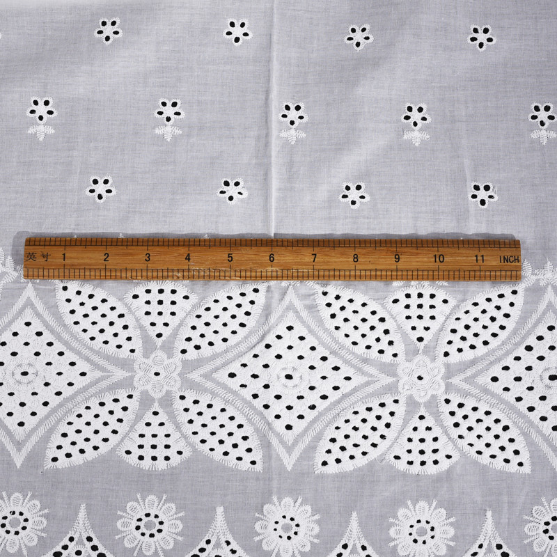 Cotton Embroidery Lace Fabric 5 Yards 3D Butterfly Flower Guipure Cord Lace Fabric