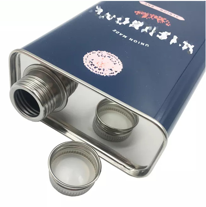 Rectangular Stainless Steel Vodka Can Wine Bottle Alcohol Container Spirits Packaging