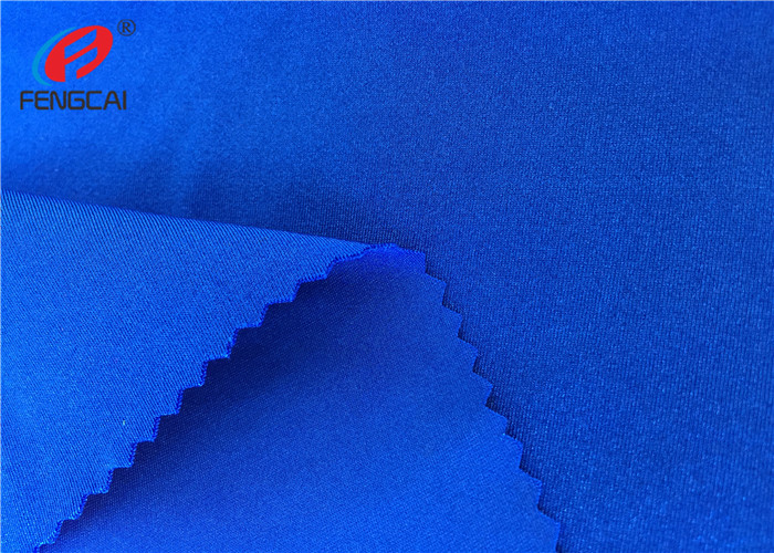 Plain Dyed Knitted Polyester Spandex Fabric , Stretch Dress Material For Bikini