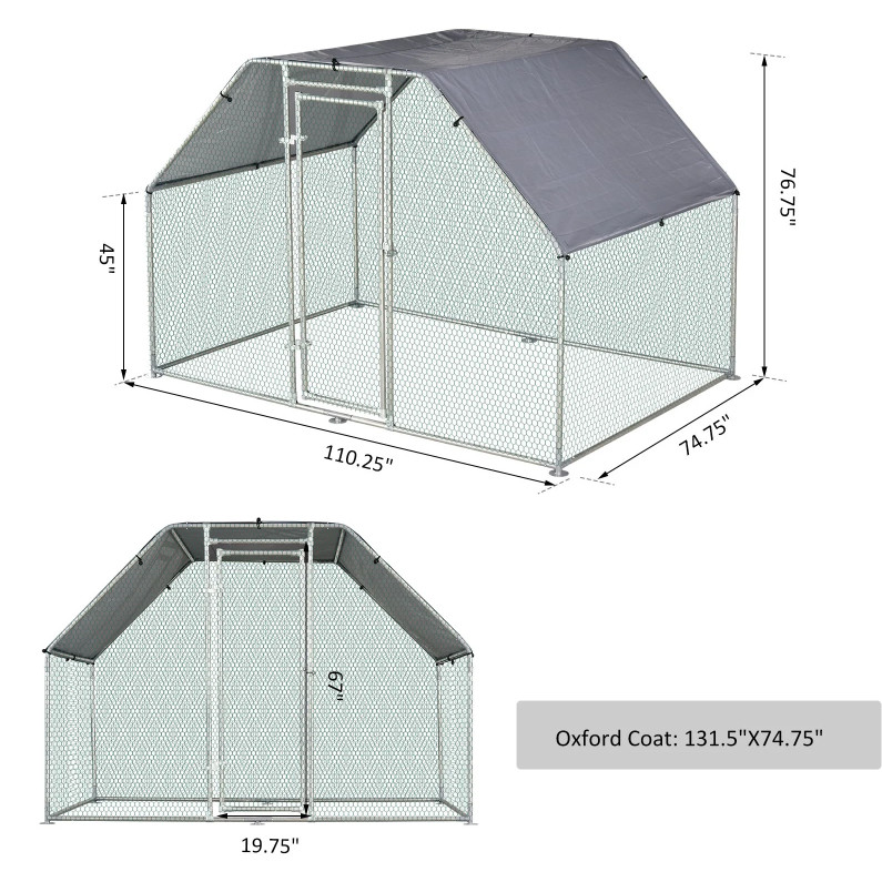 1mm Hot Galvanized D3m Metal Chicken Coop Cage