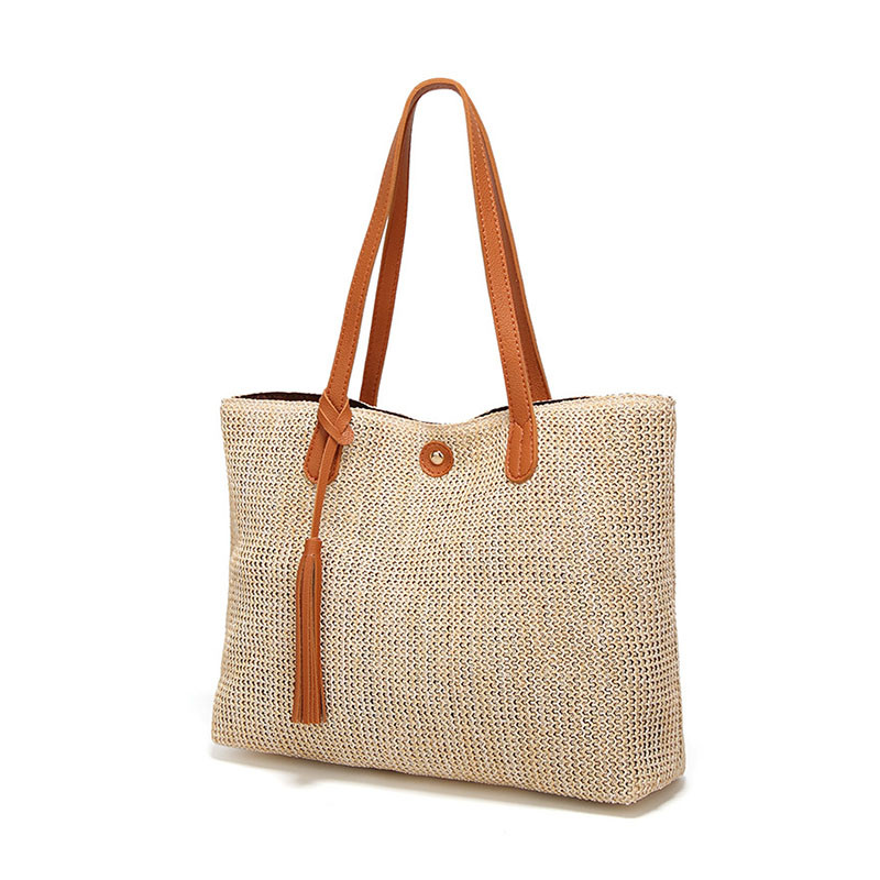 ALLWELL Women Beach Straw Weaving Bag , Fashion Simple Shoulder Bag