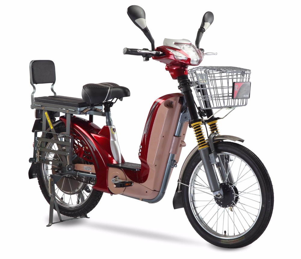 Large Capacity 48V 500W Electric Food Delivery Bike With Front And Rear Drum Brake