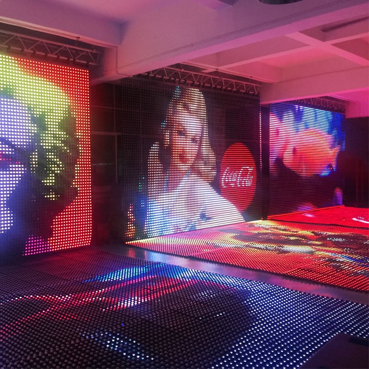 outdoor flexible led mesh curtain p50mm