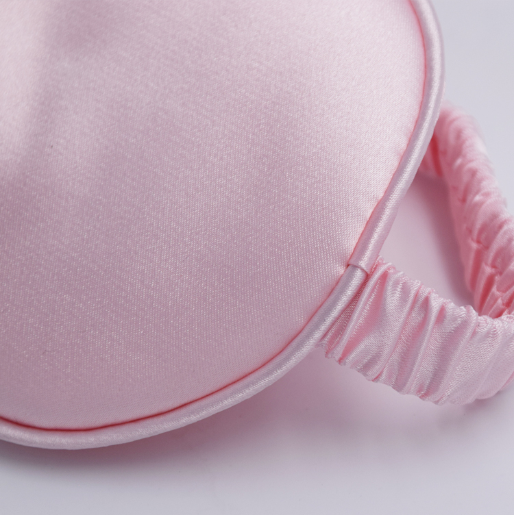 Comfortable Unisex Ultra Smooth Blackout Silk Satin Sleeping Eye Mask with Elastic Band
