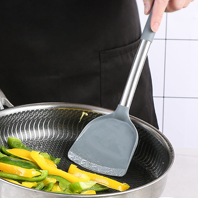 12 Piece Gray Silicone Spatula Kitchenaid Cookware Utensil Set Customized