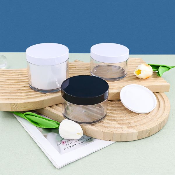Customized Colors Food-Grade PET Cosmetic Cream Jar with Screw Lid Sealing for Face Cream and Eye Cream