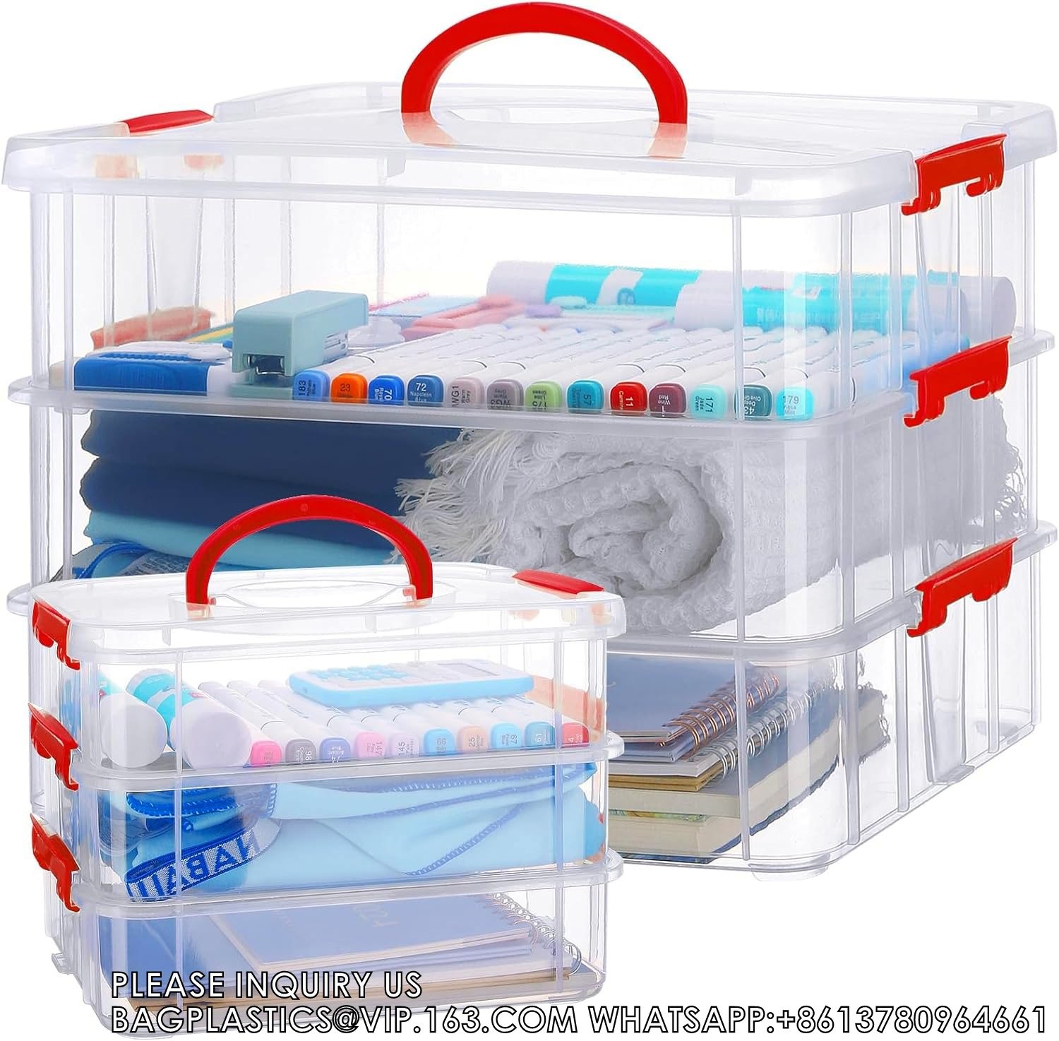 Craft Organizer Storage Box For Organizing Craft, Stationery, Sewing, Art Craft, Jewelry And Beauty Supplies
