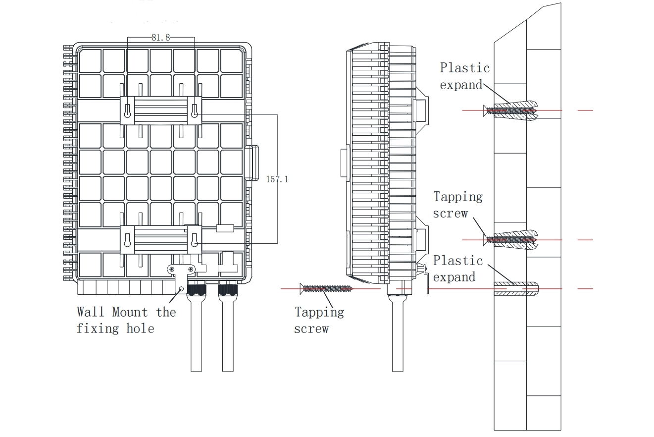 IP55 ABS Optic Fiber Distribution Box for LAN Indoor/Outdoor Terminal Distribution