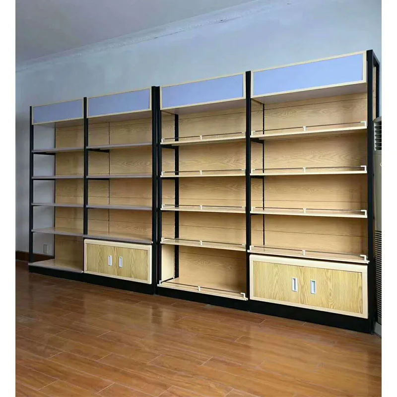 Single Double Display shelves Grocery Price Cheap Supermarket Display Racks Light Duty Gondola shelving