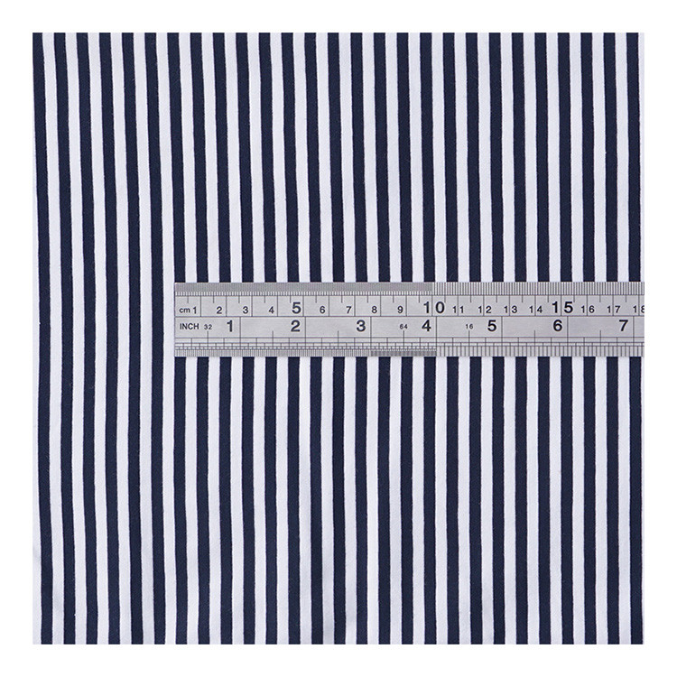 Soft Textured Yarn Dyed Cloth , Sportswear Striped Knit Organic Cotton Fabric