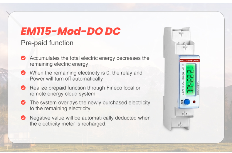 EM115-Mod-DO DC 5 45 A Modbus Control Output Remote Digital Display and MID Certificate
