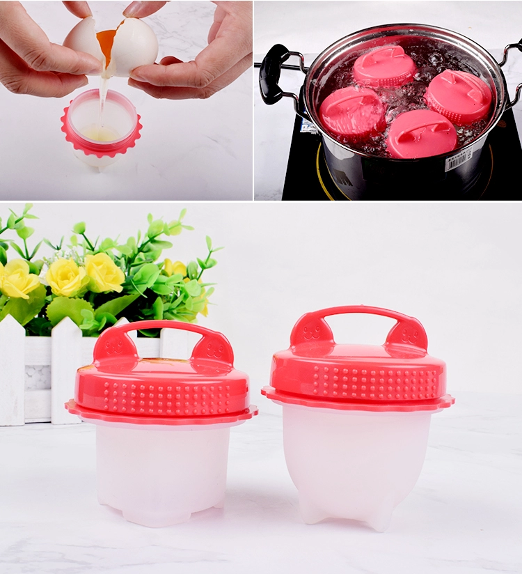 6Pcs Egg Cooker Silicone Household Products Hard Boiled Egg Silicone Cups