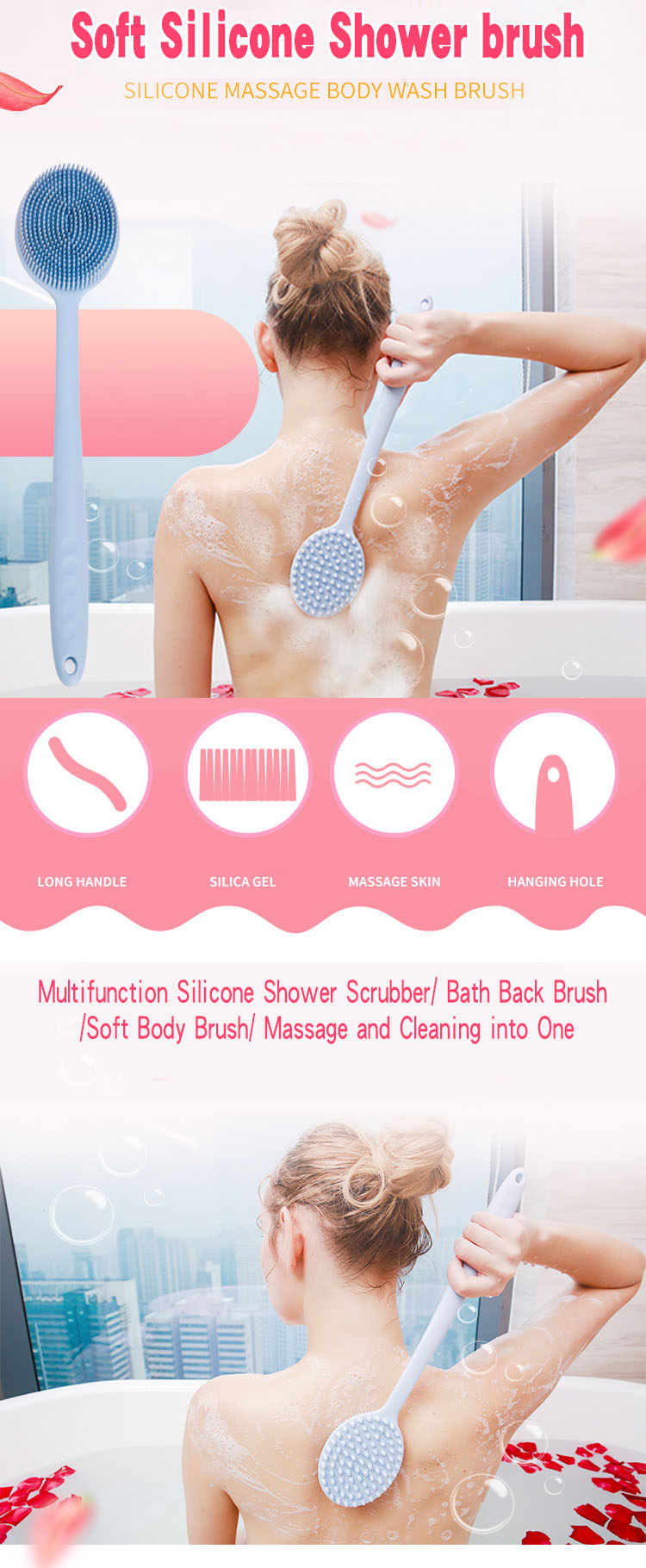 Multifunction Dehumidification Silicone Shower Brush