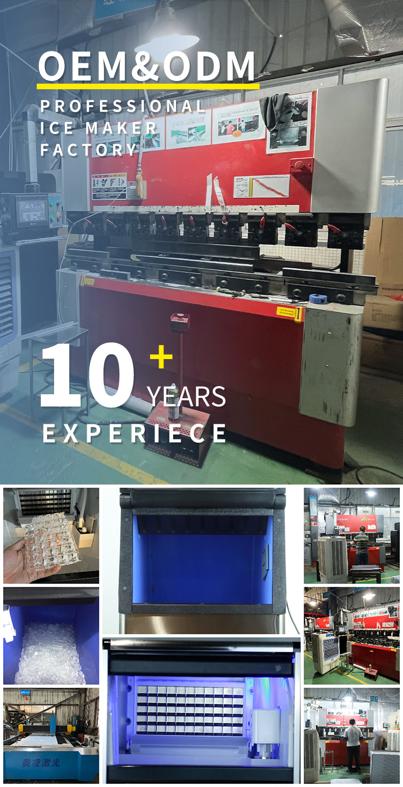 150lb Crescent Ice Machine Ice , Cube Commercial Ice Maker With Bin 70lb