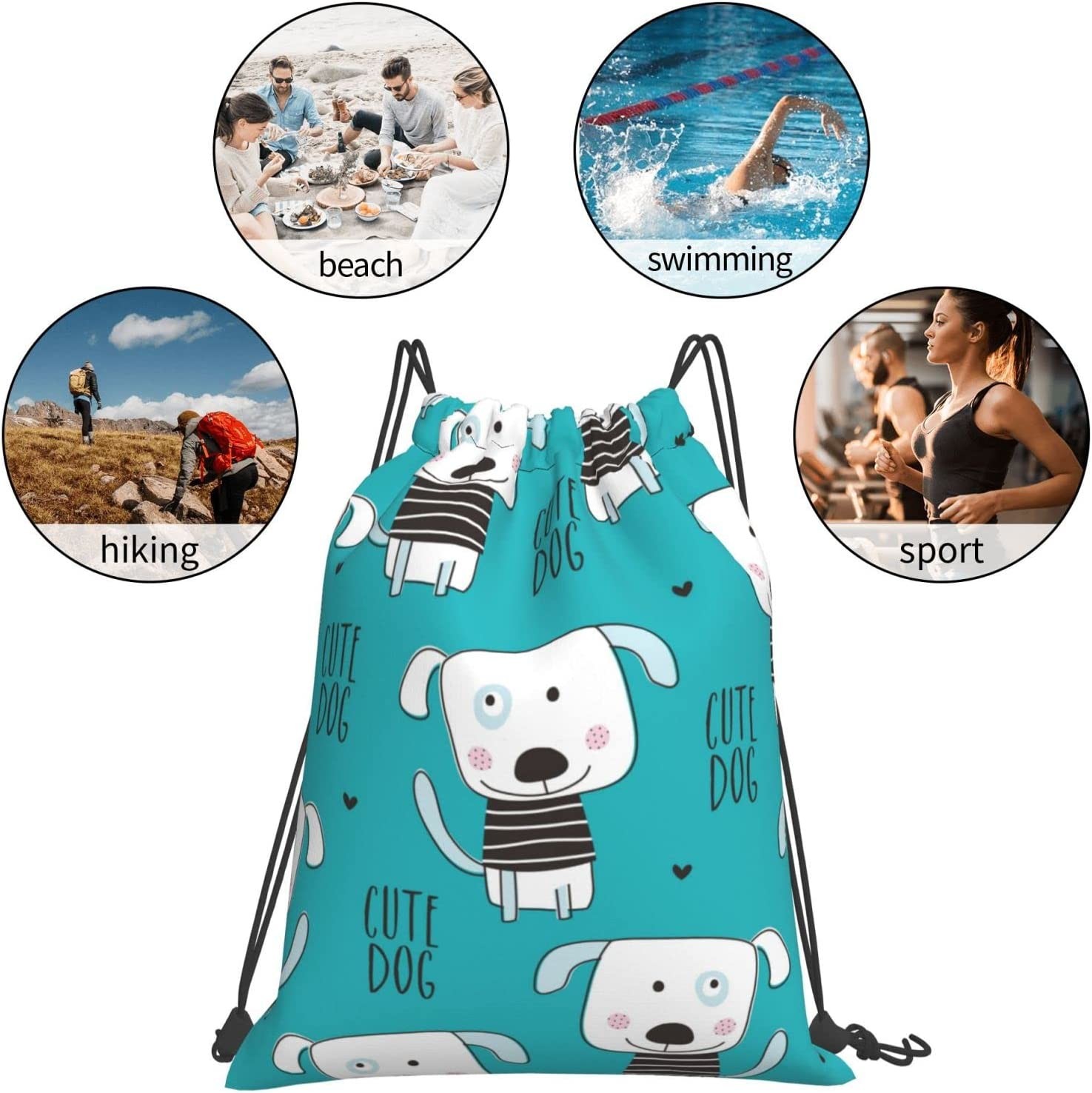 Waterproof And Lightweight Drawstring Backpack Drawstring Bags For Kids