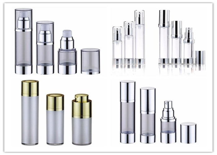 Cone Shape Airless Dispenser Bottles , Vacuum Plastic Pump Dispenser Bottles