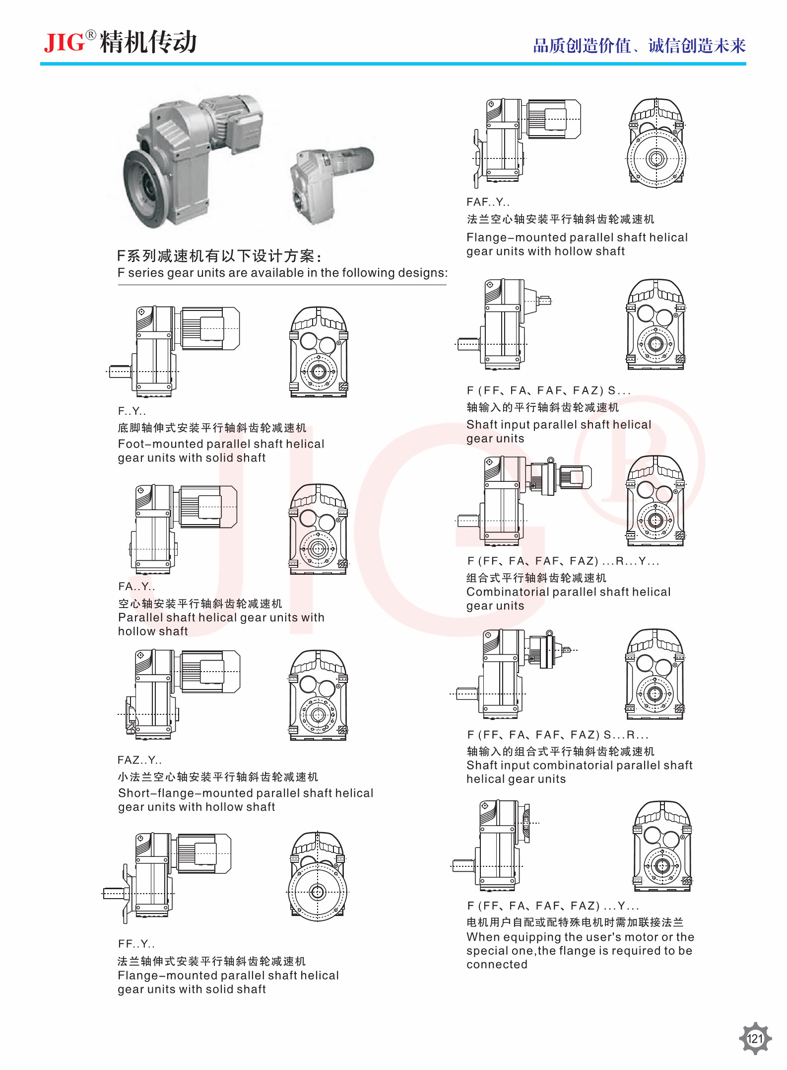 F Series Parallel Axis Helical Gear Device IP44