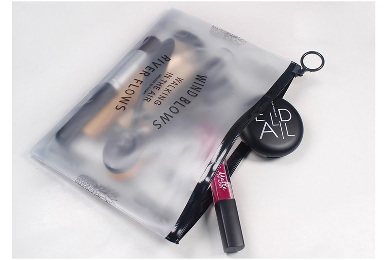 Cartoon Clear Woman Portable Transparent Travel Pvc Makeup Bag