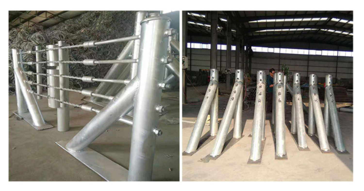 Stainless Steel Galvanized Highway Guardrail Cable Barrier For Road Traffic Safety
