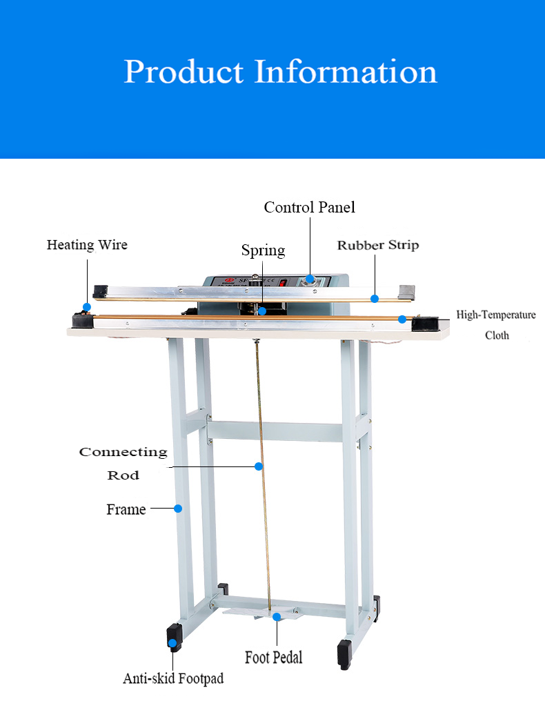 DUOQI SF-600 Iron Foot Pedal Sealer A Classic Choice for Semi-Automatic Sealing Needs