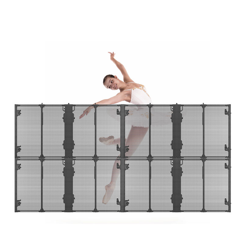 SMD1921 P7.8 Mm Transparent LED Video Screen IP30 1R1G1B Glass Wall LED Display