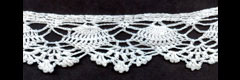 Long Vintage Cotton White Crochet Scallop Pattern Lace Trim DIY Embroidered Sewing Stretch