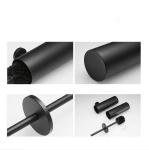 Commercial Round Black Wall Mounted Toilet Brush / Steel Brush Holder