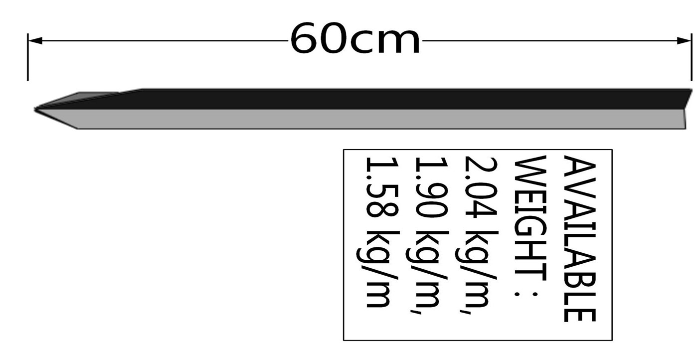star picket/Y post/fence post/temporary fence post black coated bitumen painted