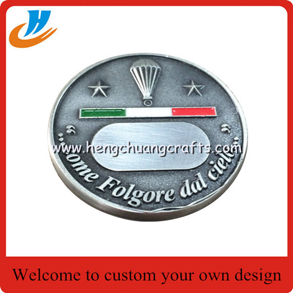 3D challenging metal coins,3D alloy die cast metal coin with old silver plated