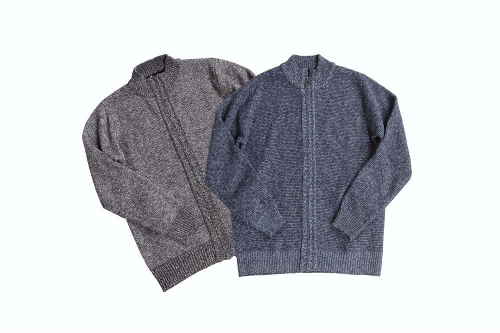 Stockpapa Male Casual zip up turtleneck sweater