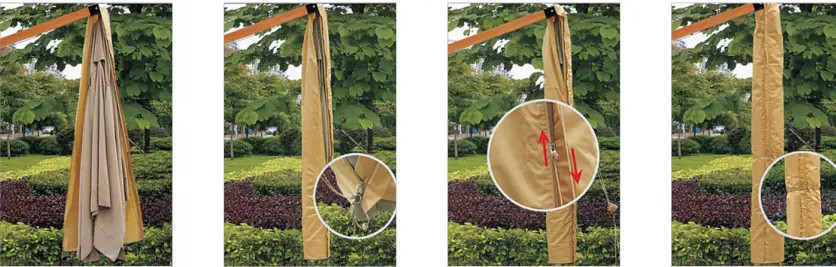 Beach patio garden pool umbrella plastic rain covers protective outdoor parasol umbrella covers---2091RC
