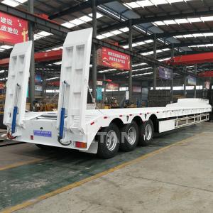 TITAN 3 axles transport excavator lowbed trailer lowbed semi trailer Low Loader price for sale