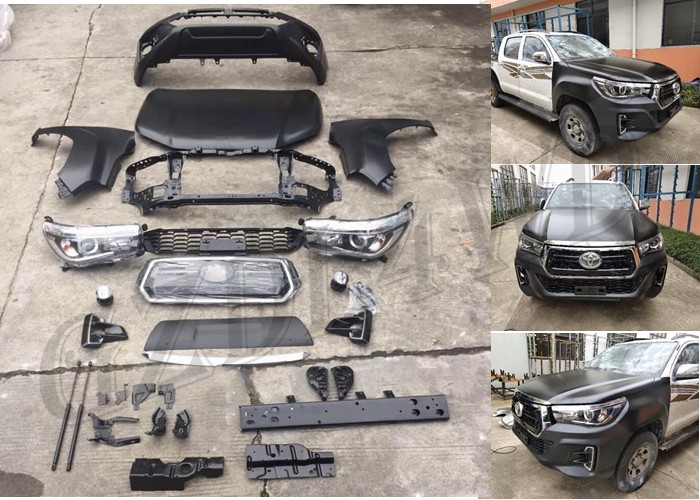 Durable 4x4 Body Kits Toyota Hilux VIGO 2005-2014 Upgrade To HILUX Rocco 2018 2019 Facelift Body Kit