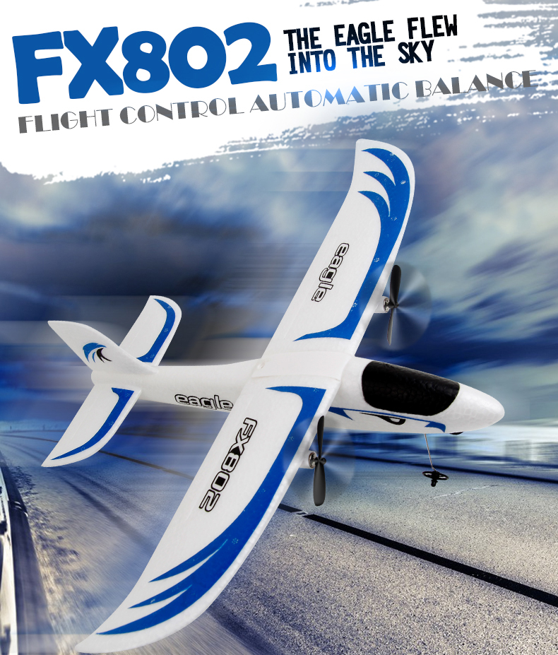 Super Glider Fx802 2.4g 2ch Epp Foam Remote Controlled Glider Model Ready-to-Go for Intermediate Operator Skill Level