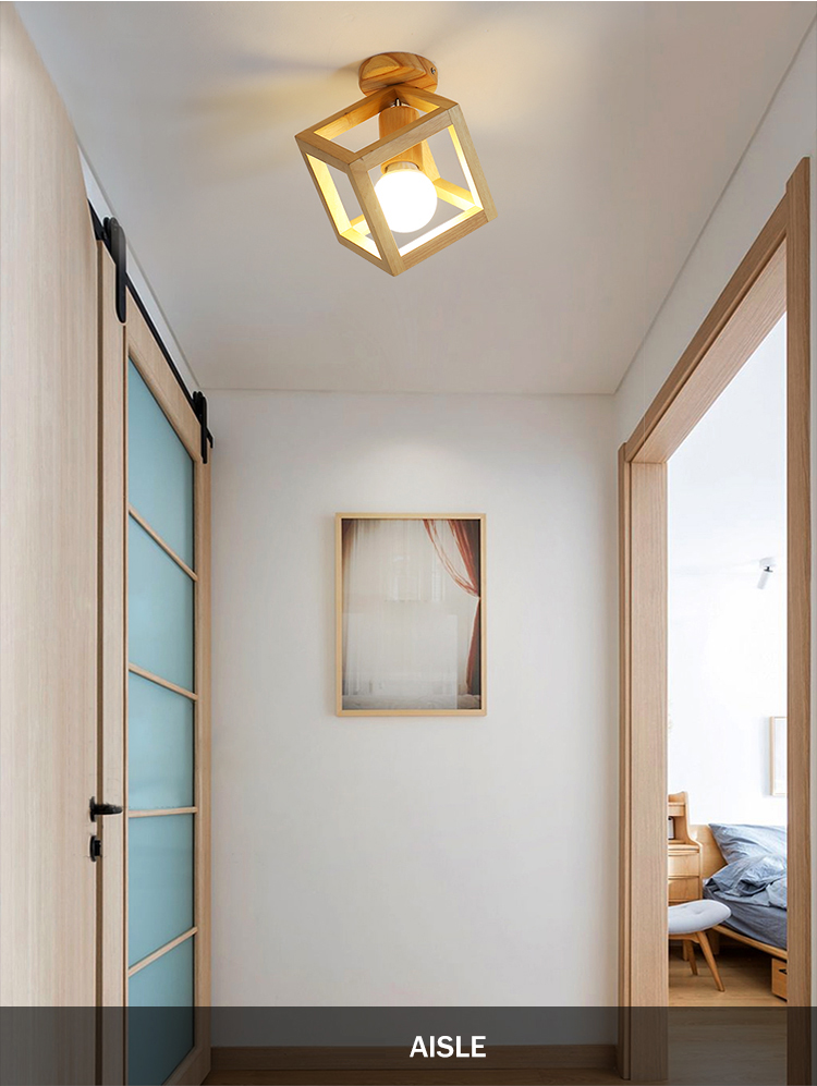 Nordic Wood Ceiling Lamp for Hallway Entrance Balcony Corridor Hallyway ceiling lamp(WH-WA-51)