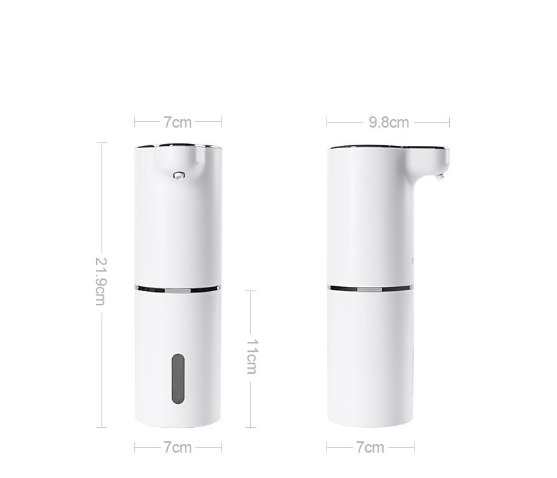 300ML White Sensor Soap Dispenser 800mAh Countertop Commercial Bathroom