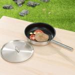 Amazon TOP Seller 304 Stainless Steel Non Stick Fry Pan Outdoor Cooking Set