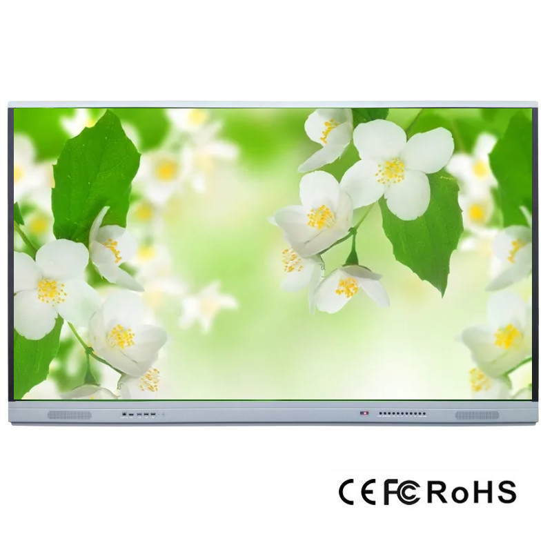 75 Inch Interactive Touch Screen Whiteboard 1651x929mm, Android8.0, Black and Silver