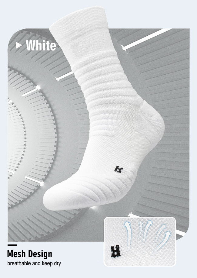 Custom Logo Cushioned Basketball Socks Athletic Men Padded Cotton Socks