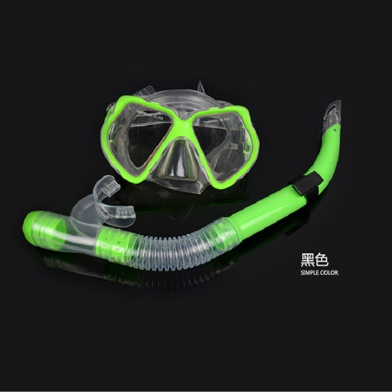 blue Super cheap Rubber mask diving mirror snorkeling equipment Diving mirror and snorkel