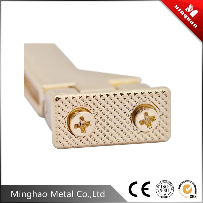 Minghao high quality 22.13*63.28mm Light Gold wallet metal accessories