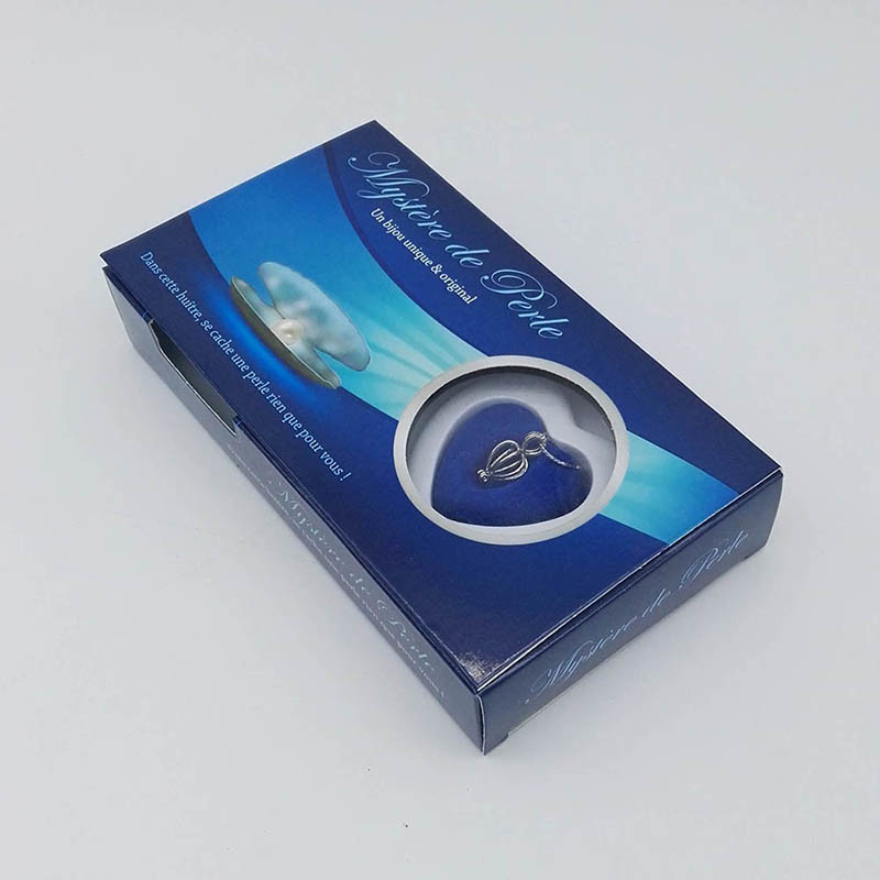 Custom Color Box Natural Love Pearl Necklace Gift Box With Fashion Cage Pendant sending to Wife,Girl Friend,Mother ect
