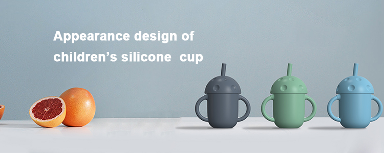 Portable Leakproof BPA Free Organic Bare Silicone Sippy Cup With Straw