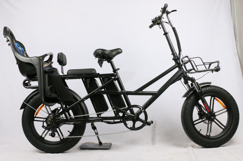 48V 750W 2022 Electric Fat Tire Bike with child seat , Electric Fat Tire Bicycle long drive range distance