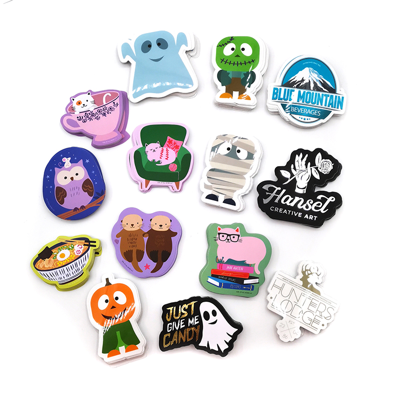 Waterproof Vinyl PVC Die Cut Label Custom Adhesive Print Company Logo Stickers