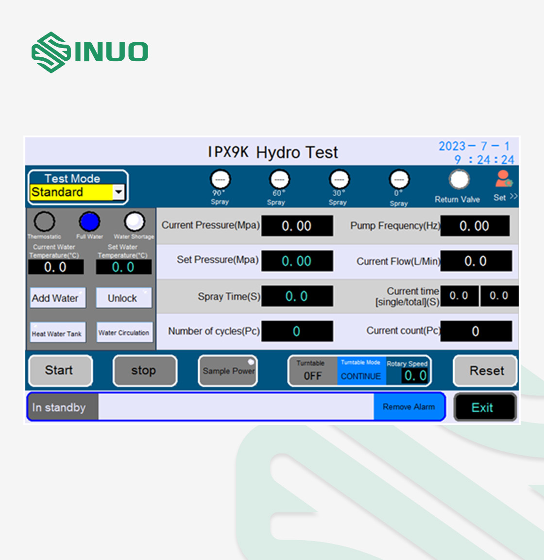 IEC 60529 IPX9K Road Vehicles Waterproof Grade Testing Equipment 80±5 ℃