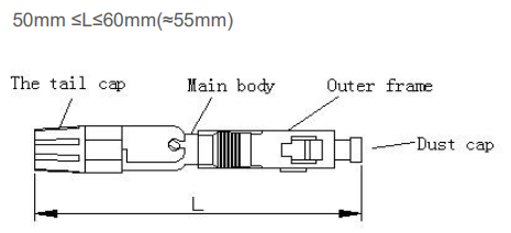 FTTH Field-Assembled DF-5501 Fiber Optic Fast ST APC/UPC Connectors For Indoor Drop cable