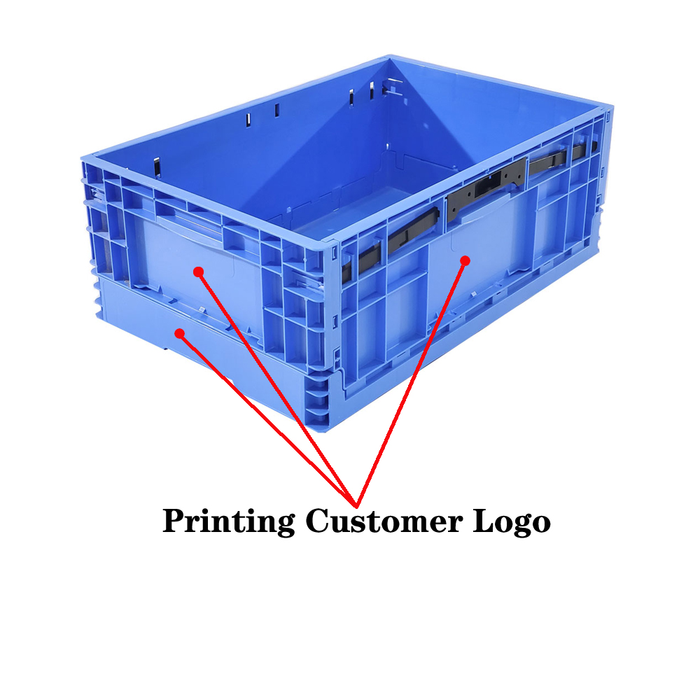 Milk Foldable Vegetable Crates PP Plastic Transport Euro Box Containers Parts Storage